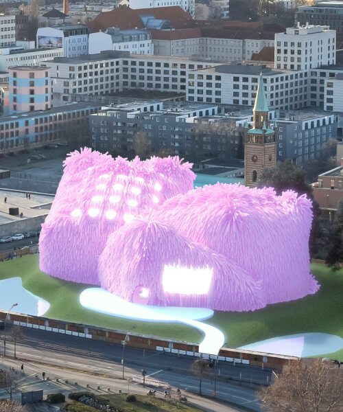 next to neue nationalgalerie berlin, manuel rossner’s pink pavilion makes a case for the digital