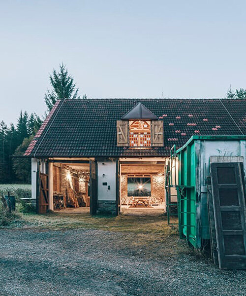 byró restores historic authenticity and infuses light into old barn in czech republic